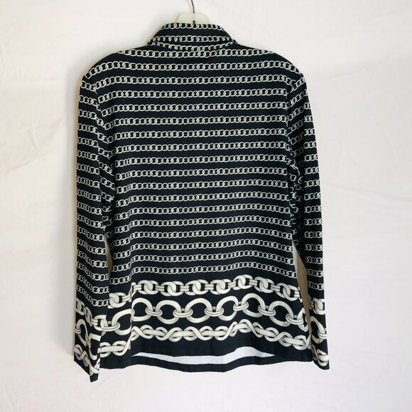 J. McLaughlin Women's Size Medium Chain Pattern Top Shirt - Picture 4 of 5